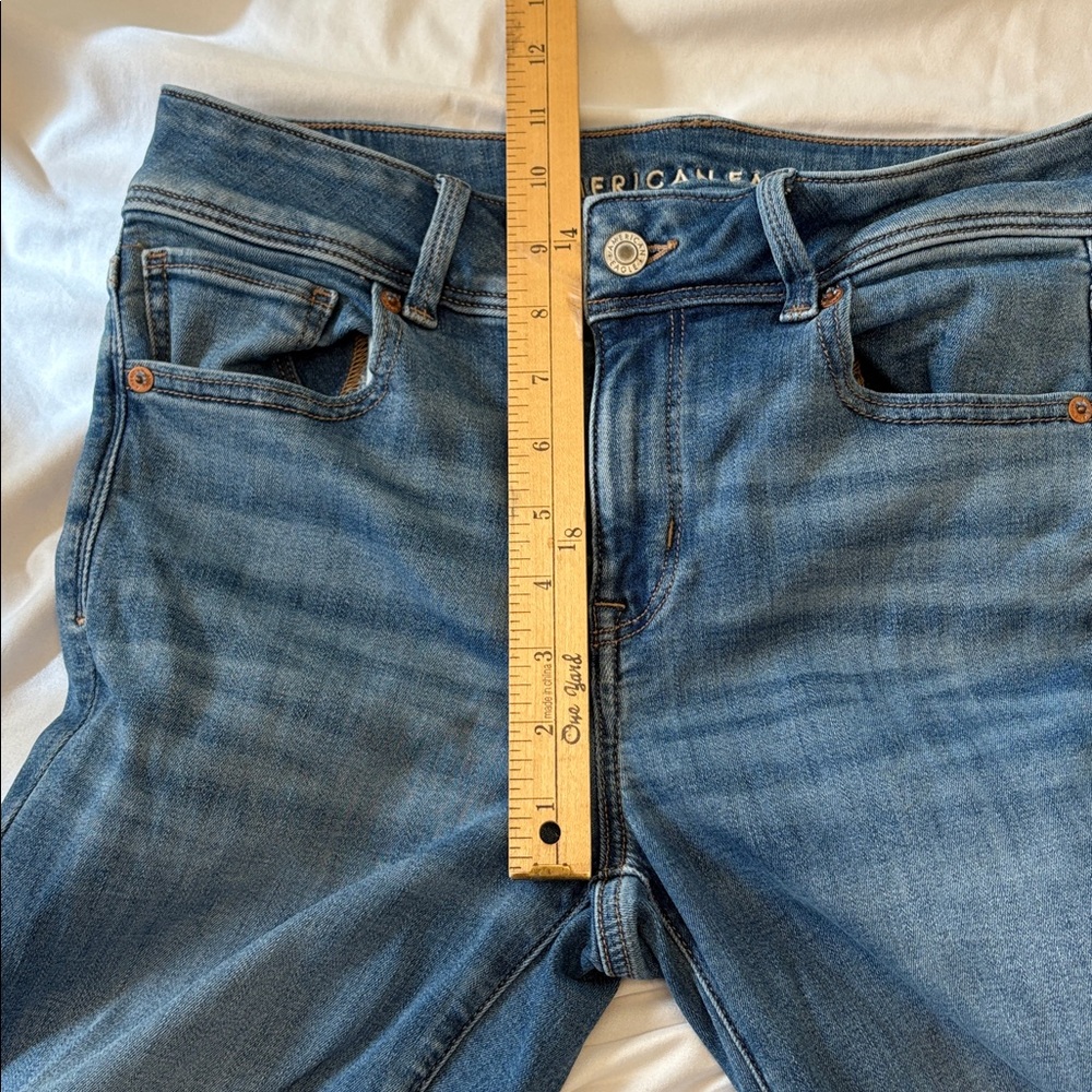 American Eagle Outfitters Kick Boot Jeans - Size 8 X-Long - Picture 4 of 10